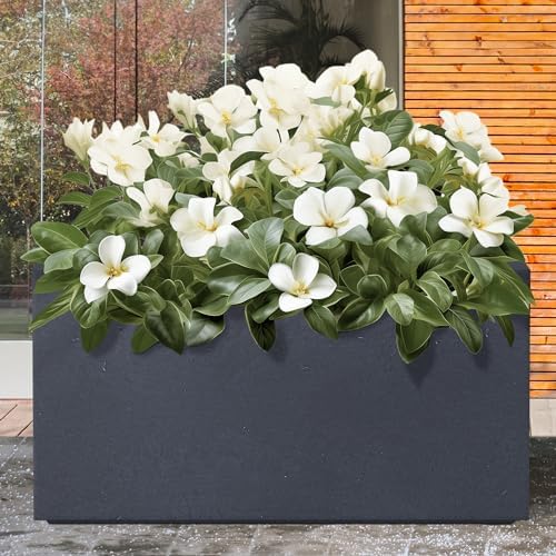Kante Modern Rectangular Charcoal Concrete Planter 23" L 12" H 12" W - Image 3