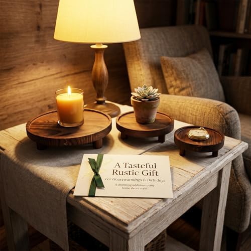 6 PCS 5/6/8 Inch Wooden Risers for Display Wood Pedestal Stand (Brown) - Image 6