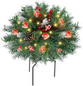 DR.DUDU 15 in Christmas Decorations Outdoor Urn Filler for Front Porch by DRDUDU