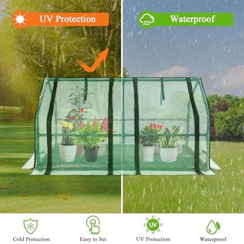 U'Artlines Portable Mini Greenhouse Small Green House 47x24x24 Inch - Image 6