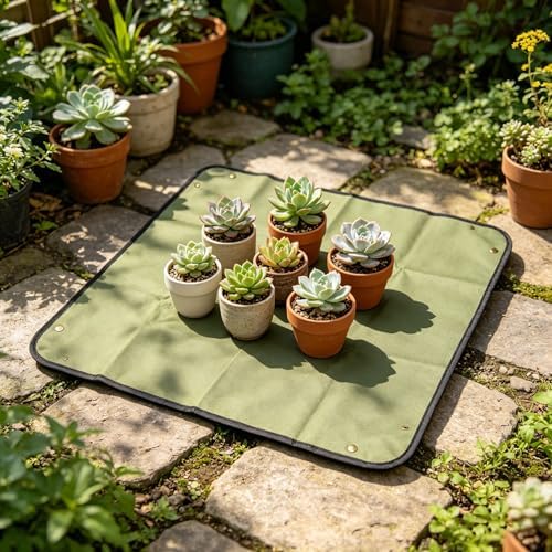 Large Plant Repotting Mat, Thickened Waterproof Oxford Gardening Mat with Sealed Edges, Foldable Transplanting Tray for Succulents, Flowers and Soil Mixing, 150x100cm - Image 7