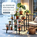 Zhongma 4 Tier Sturdy Heavy Duty Metal Plant Stand indoor & outdoor - Image 6