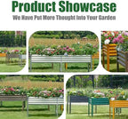 Land Guard Galvanized Raised Garden Bed with Legs, 96×24×32in Raised Garden Beds Outdoor with Drainage Holes, Planter Boxes Outdoor for Backyard, Patio, Balcony, 1200lb Capacity, Gray - Image 6