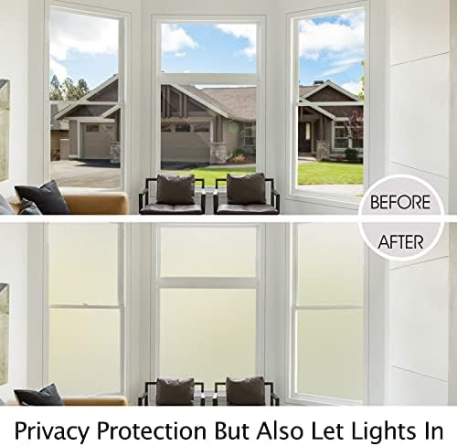 HIDBEA Frosted Glass Window Privacy Film,Static Cling 29.5 in x 6.5 ft - Image 3