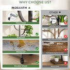 Plant Stand Indoor with Grow Lights - 9-Tier Plant Stand with Wheels, Tall Metal and Wood Indoor Plant Shelf with Tree Design, Rolling Flower Pot Holder Rack with Waterproof Finish, Adjustable Display Stand for Home Garden, Patio, 62" Tall - Image 3