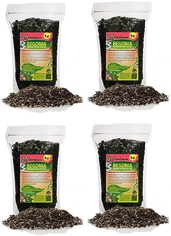 Gardenera Begonia Plant Potting Mix - Elevate Your Space with a Premium Blend for Captivating Flower Beauty - 20 Quart by Gardenera
