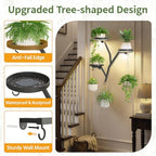 LASZOLA Plant Hanger Holder Wall Mounted Floating Shelf Indoor, Metal Black - Image 4