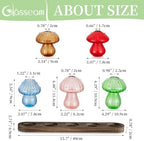 Glasseam Mushroom Glass Plant Propagation Station with Wooden Stand 5Pcs - Image 6