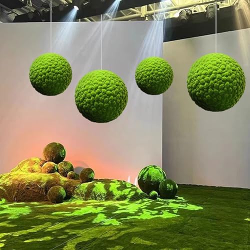 Faux Moss Balls Decorative Dia 16in, Artificial Plant Topiary Ball Tree, Round Faux Moss Balls Outdoor, Green Grass Decorative Balls, for Balcony,Garden, Wedding and Home Décor - Image 5