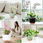 7.2 Inch Self Watering Orchid Pots for Indoor Plants,Macetas para Orqudeas,Flower Pots for Indoor Plants with Holes(White) - Image 6
