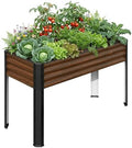 SnugNiture Raised Garden Bed with Legs, 48×18×32in, Brown by snugniture