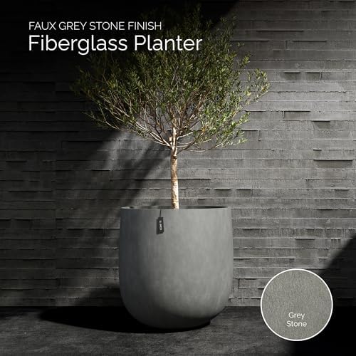 Mondo Round Indoor/Outdoor Planter, 42x40in Grey Stone - Image 3