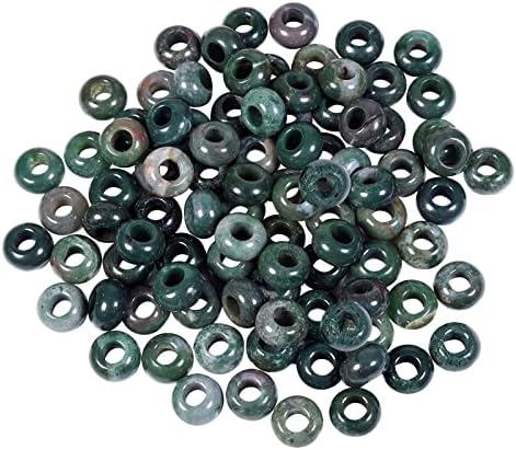 TUMBEELLUWA 40pcs Crystal Stone Large Hole Beads for Jewelry Making 8x14mm by TUMBEELLUWA