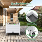 Vixzen Raised Garden Bed Outdoor,Reinforced Large Planter Box with Wheels & Storage Shelf,Mobile Planter Bed Box for Backyard, Patio, Balcony (Ashen, 17.5" h) - Image 6