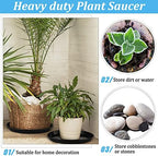 Eccliy 6 Pack Plastic Plant Saucer, Round, 16 Inch, Black - Image 5