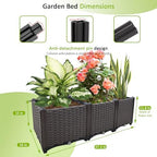 Raised Garden Bed Large Planters for Outdoor Plants Rectangular Elevated Planter Boxes Patio Balcony Deck for Planting Flowers, Vegetables, Tomatoes, and Herbs - Image 3