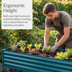 Best Choice Products 48x24x30in Galvanized Raised Garden Bed, Metal Elevated Planter Box, Vegetable Garden for Backyard, Patio, Balcony, 100% Non Toxic Materials - Peacock Blue - Image 5
