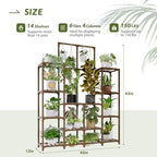 GENTINGBRO Plant Stand Indoor Outdoor 63" Tall Plant Shelf for Plants 12-Tier Large Plant Sheves for Living Room Heavy Duty Plant Rack Garden Balcony Patio Hanging Planter - Image 4