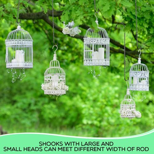 S Hooks for Hanging Plants Branch Hook, 12 Pack, Black, 36 Inch - Image 6