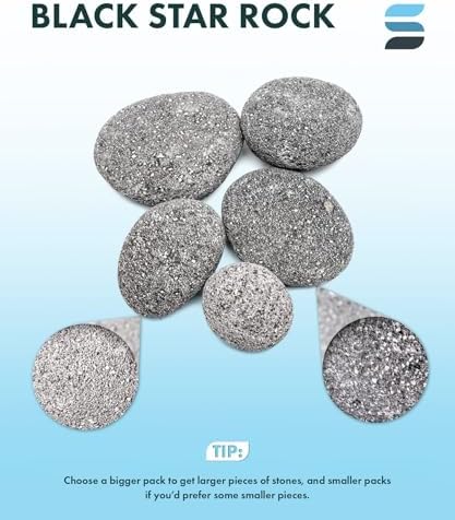 SubstrateSource Natural Aquarium Stones - Porous Charcoal Volcanic Aquascaping Rocks with Small Holes for Betta Fish Tank, Reptile Enclosure, Cichlids, Shrimp, Hermit Crab - Black Star Lava, 10 LB - Image 4
