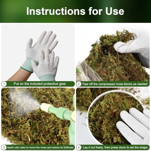 2.25LBS Artificial Fake Grass Green Moss for Crafts Plants Indoor - Image 3
