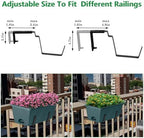 OYEAL Railing Planter Box Set of 2 Hanging Planters for Fence - Image 6