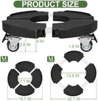 ToLanbbt 4 Pack Plant Caddy Stands with 360° Wheels Adjustable 15-22 in Rolling Stands Heavy Duty Large Plant Carts Dolly with Casters 440lbs Capacity for Large Planter, Garden Pot, Flower Pot, Black - Image 2