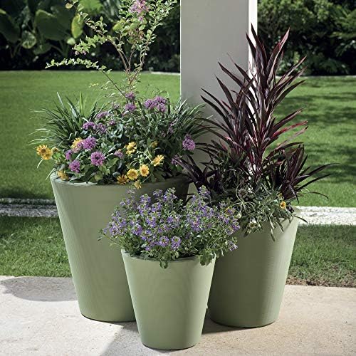 Crescent Garden Madison Planter– Weather-Resistant, Double Walled Indoor/Outdoor Plant Pot with Drain Hole – Durable All-Season Flower Container, 20" W (Old Bronze) - Image 5