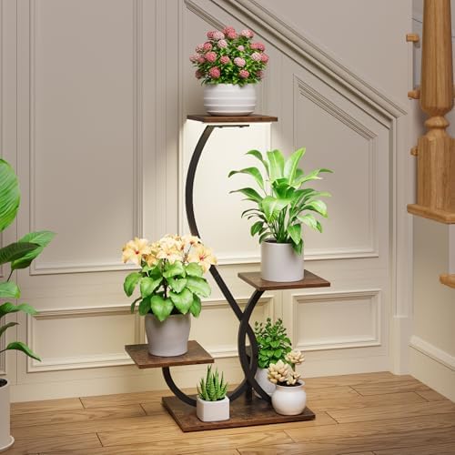 BACEKOLL Plant Stand with Grow Lights 4 Tier Metal Indoor Plant Shelf 32" - Image 4