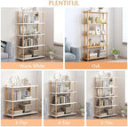 IOTXY 4-Tier Wooden Shelf Bookcase, Freestanding Open Bookshelf, Oak - Image 6