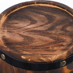 LIOOBO Wood Wine Barrel Decor: Whiskey Bucket Decoration, Vintage Flower Planter Container, Barrels for Decor Party - Image 2