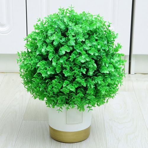 Artificial Plant Topiary Ball Faux Boxwood Decorative Balls 22in, Faux Grass Decor Fake Plant, Decorative Faux Dried Moss Balls, Decorative Balls for Home Decor - Image 4