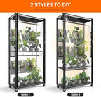 Bstrip Indoor Greenhouse with Grow Light and Pegboard, 29.5x13.8x59in - Image 6