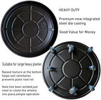 Rolling Planter Caddy(470lbs Capacity), Heavy Duty Metal Plant Stand with Brake Wheels Plant Dolly Mover Plant Pot Tray Saucer for Indoor Outdoor 18 Inches Black - Image 3