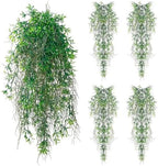 dallisten 4Pcs Fake Hanging Fern Plants for Outdoors, UV Resistant Artificial Ferns Greenery Vines Faux Trailing Plants for Indoor Wall Porch Wedding Boho Home Garden Decor(4PCS DeepGreen Ferns) by dallisten