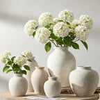 Vanselia Ceramic Flower Vase Home Decor - Large Tall Farmhouse Table Vases Rustic Vintage Living Room Kitchen Bedroom Decoration for House Book Shelf Office Coffee Desk Dining Fireplace (13.8" Rustic) - Image 6