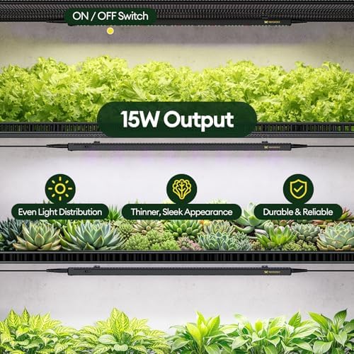 Maygrove Plant Grow Light 2ft, Tunable Full Spectrum LED Grow Light Strips 60W (4 x 15W), T5 Growing Lamp with Timer & Dimming Controller for Indoor Plants, Greenhouse, High PPFD, 4-Pack - Image 2