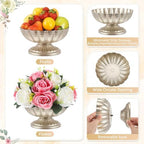 20 Pcs Metal Compote Vase, Floral Centerpiece Bowls, Silver - Image 4