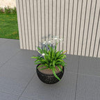 LeisureMod Iris Modern Tapered Round Planter – Iris Collection – Fiberstone + MgO Clay, 7–12″ – Sculptural Pot with Pre-Drilled Drainage, Weather‑Resistant for Indoor/Outdoor Use - Image 3