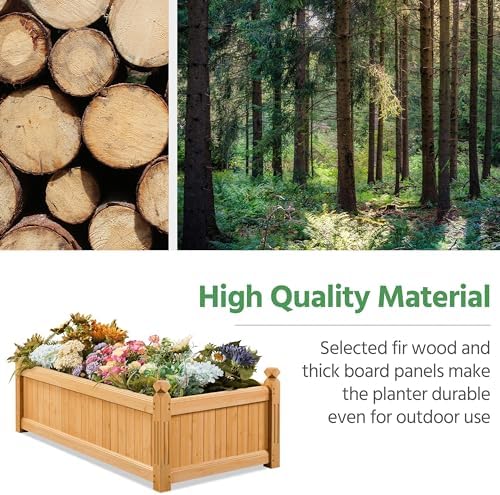 Yaheetech 46" Wooden Raised Garden Bed Rectangular Planter Box, 1pcs - Image 4