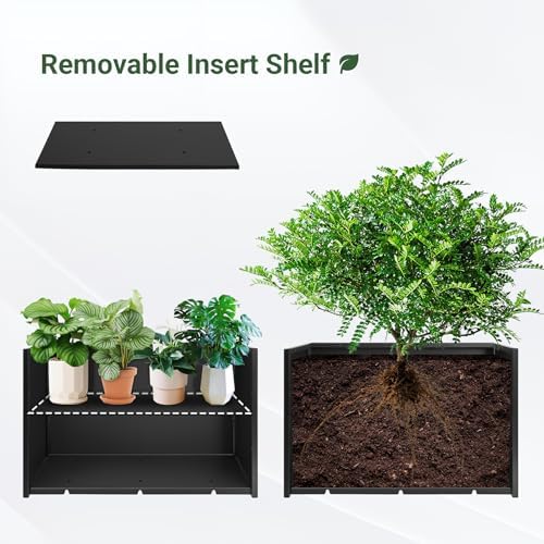 Metal Planter Box 30” x 12” x 16”, Tall Rectangle Planter Box - Image 4