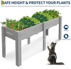 GarveeHome 72×23×30IN Elevated Raised Garden Bed, Ergonomic Fir Planter Box - Image 4