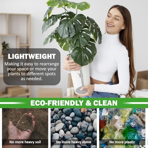 Adjustable Pure Iron Planter Inserts, 7-25” Plant Risers for Inside Pots, Planter Fillers for Large Pots, Indoor & Outdoor Insert with 8-10” Top & 6-10” Base (10 wide top. 10wide base) - Image 4