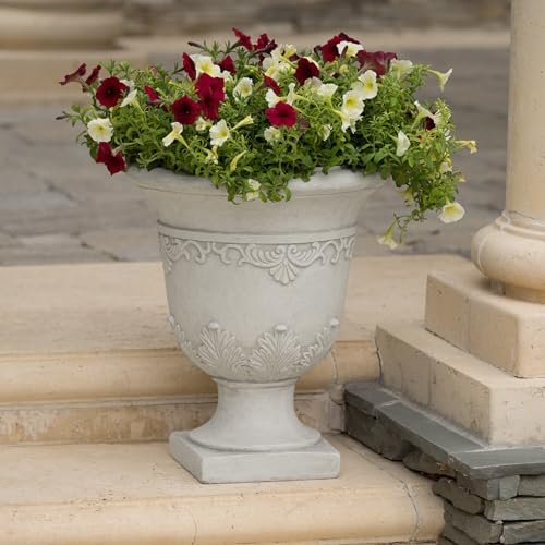 Merax Moroccan Urn Planter, 20-inch Handmade Indoor Outdoor Plant Pot for Garden, Patio, and Living Room, Classic Large Decorative Flower Pot by Merax