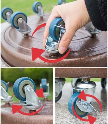 14" Heavy Duty Plant Dolly with Wheels, 280lbs Metal Rolling Plant Stand with Casters, Round Wheeled Planter Caddy Roller Base Carry Potted Tree Flower Pot for Indoor Outdoor Garden, 3 Pack, Bronze - Image 4