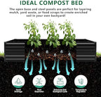 DIIYIV 12x2x1.5FT Galvanized Raised Garden Bed,Vegetable Boxes-Rectangle Metal Flower Box,Large Planter Raised Beds Outdoor Garden for Planting,Fruit,Herb-Black - Image 3