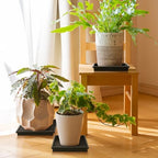 NATSUKY Square Plant Saucer 12 Inch 4 Pack Tray Plastic Pot for Outdoor - Image 2