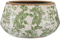 9.8 Inch Large Vintage Ceramic Planter Ice Crack Glaze Green Chrysanthemum Floral Flower Pot with Drainage Rustic Decorative Plant Pots Gifts for Home Kitchen Office Indoor Outdoor Plants by Unknown