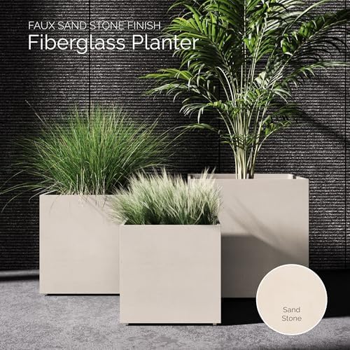 Reglito Cube Planters for Outdoor Plants, Square Indoor/Outdoor - Image 3