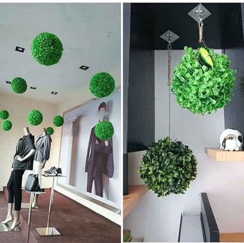 Decorative Faux Greenery Fake Plants 20in, Grass Balls Decorative Decor, Garden Spheres Outdoor, Decorative Balls for Home Decor, Artificial Plant Topiary Ball Tree - Image 2